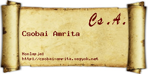 Csobai Amrita névjegykártya